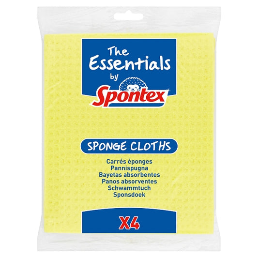 Spontex Essentials Sponge Cloth x4
