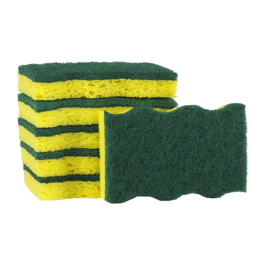 Heavy Duty Sponge Scourers 6pk