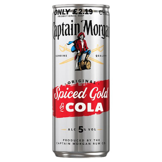 Captain Morgan & Cola Can (250ml)