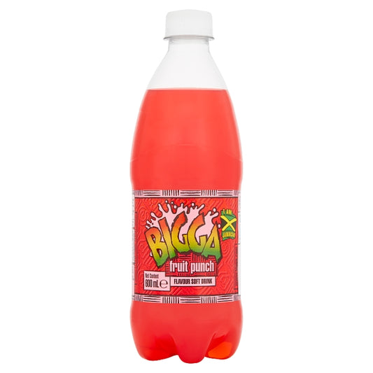 Bigga Fruit Punch Flavour Soft Drink (600ml)