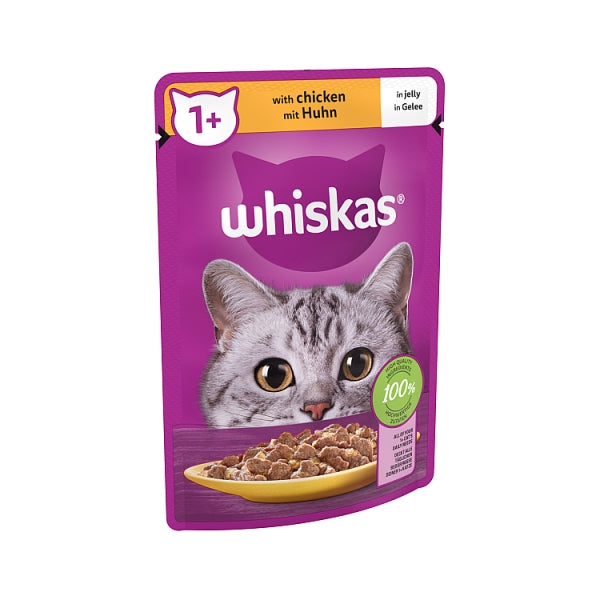 Whiskas 1+ Pouches in Jelly with Chicken 85g