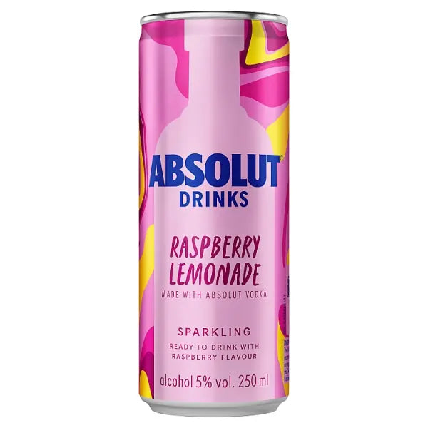 Absolut Vodka Raspberry & Lemonade (250ml)