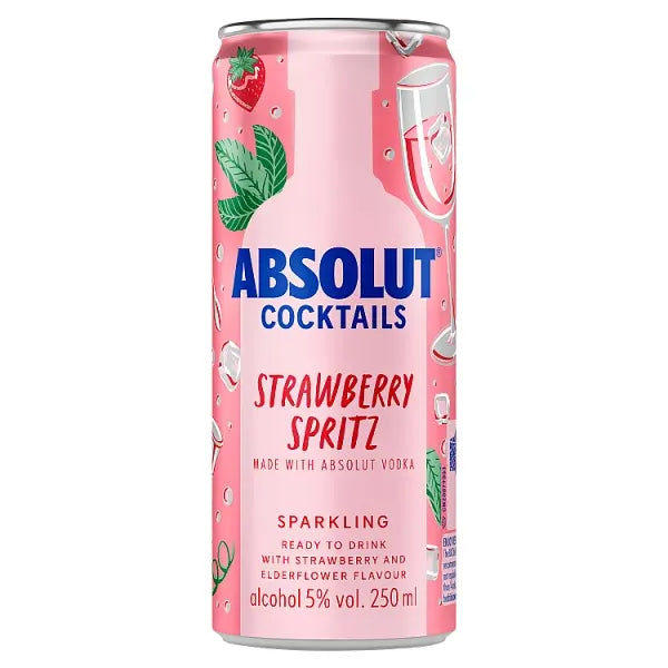 Absolut Strawberry Spritz (250ml)