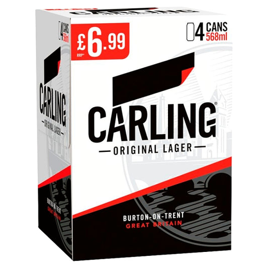 Carling 4pk Pint Cans (568ml)