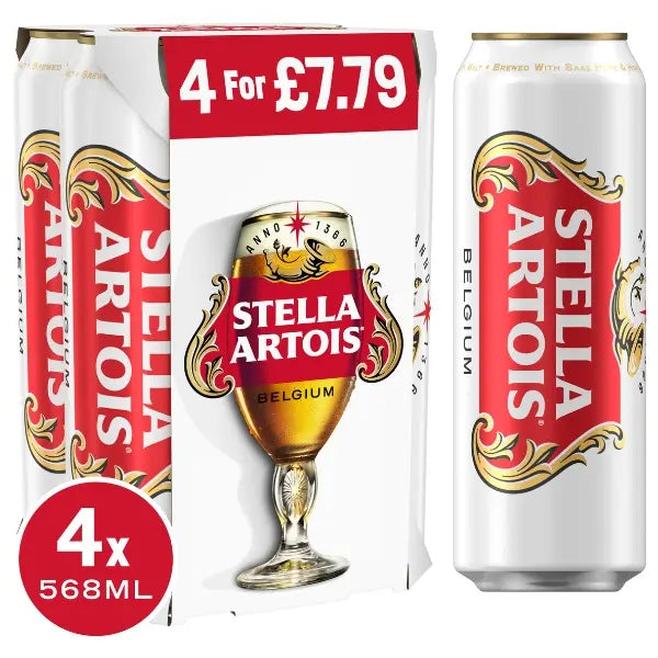 Stella Artois 4pk Pint Cans (568ml)