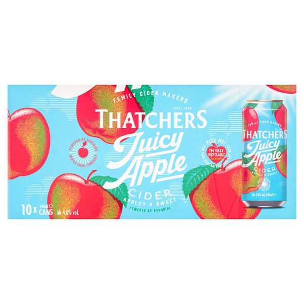 Thatchers Juicy Apple 10pk Cans