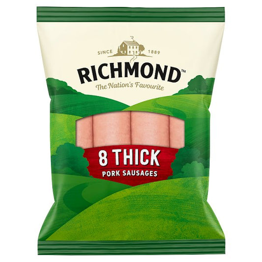 Richmond 8 Thick Pork Sausages (410g)