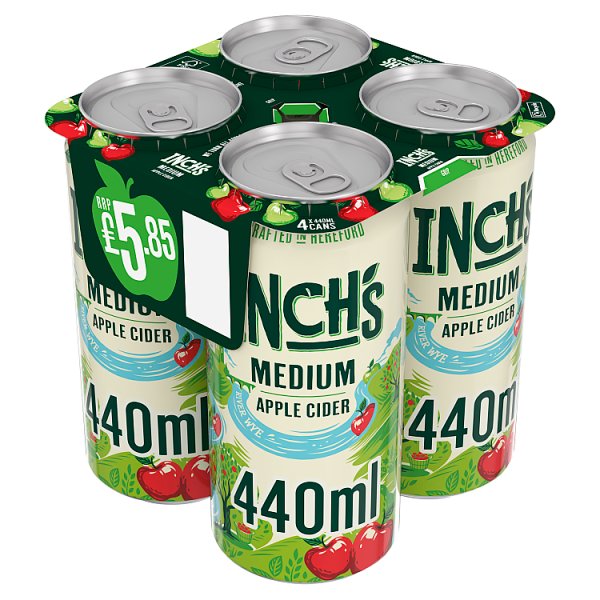 Inches Medium Apple Cider 4pk Cans (440ml)