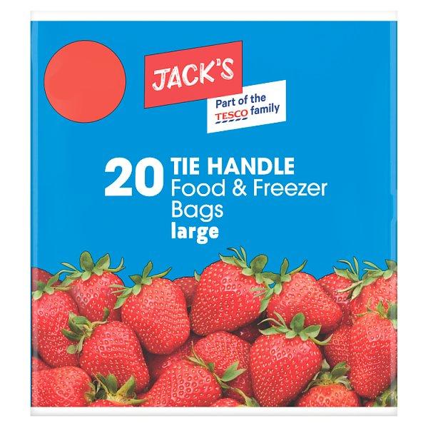 Jack's 20 Tie Handle Food & Freezer Bags Large