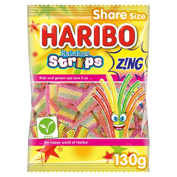 Haribo Rainbow Strips Zing (130g)