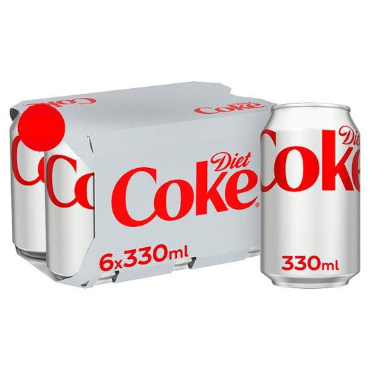 Coke Diet 6pk Cans (330ml)