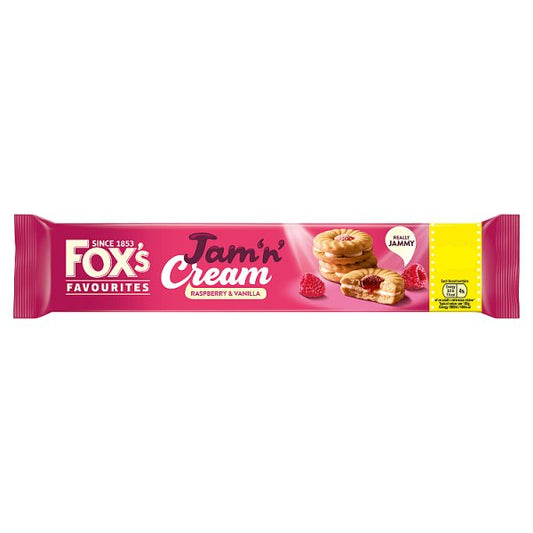 Fox's Jam 'n' Cream Raspberry & Vanilla (150g)