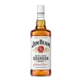 Jim Beam bourbon whiskey bottle on a white background