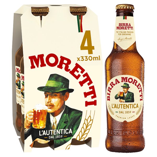 Birra Moretti 4pk Bottles (440ml)