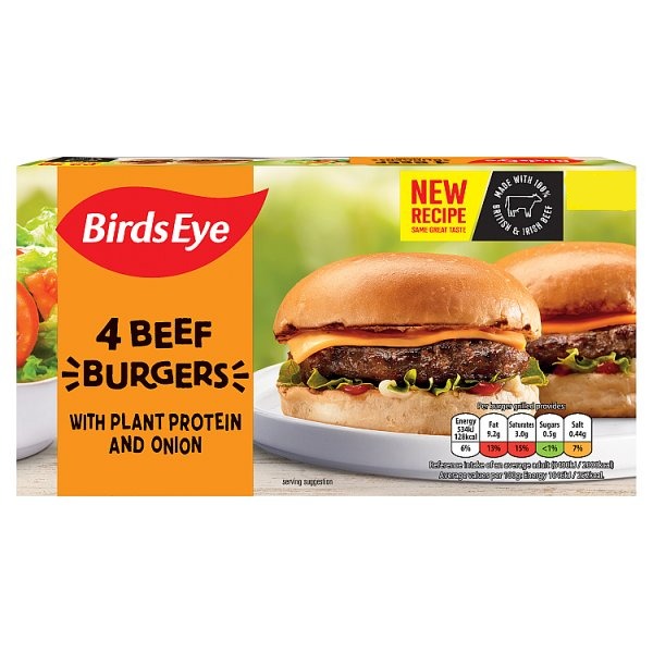 Birds Eye 4 Beef Burgers (227g)