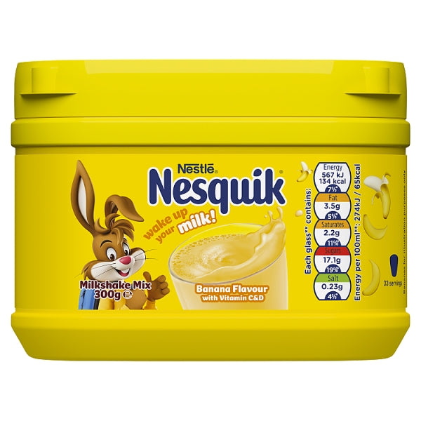 Nesquik Banana Flavoured Milkshake Mix (300g)