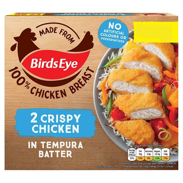 Birds Eye 2 Crispy Chicken in Tempura Batter (170g)