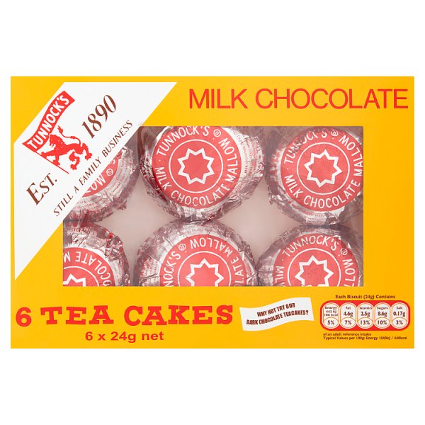 Tunnock's Milk Chocolate Tea Cakes (6x24g)