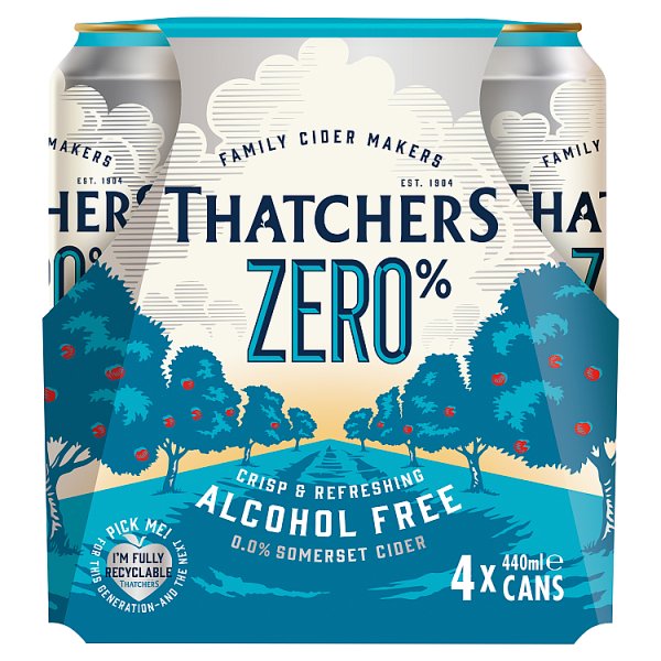 Thatchers Zero 4pk Cans Alc Free (440ml)