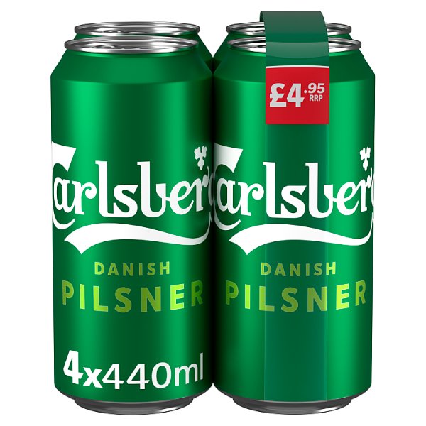 Carlsberg Pilsner 4pk Cans (440ml)