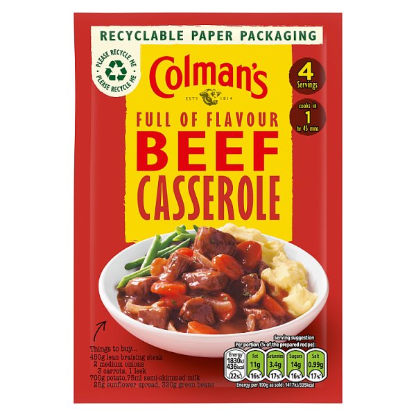 Colman's Recipe Mix Beef Casserole (40g)