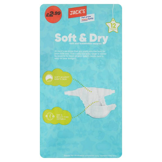 Jack's Soft & Dry Size 6 12 Nappies