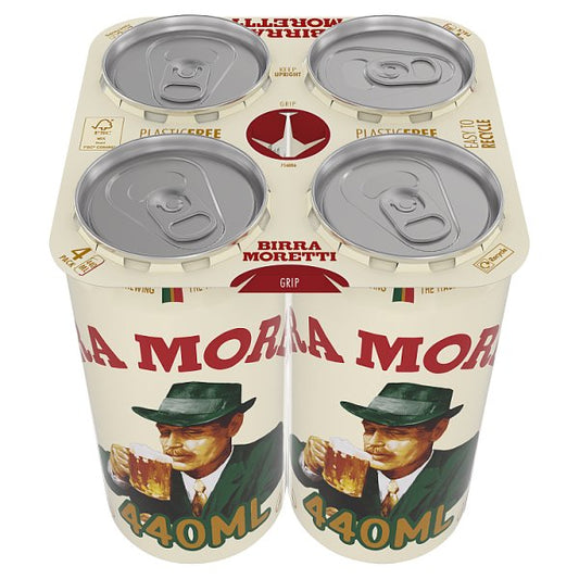 Birra Moretti 4pk Cans (440ml)