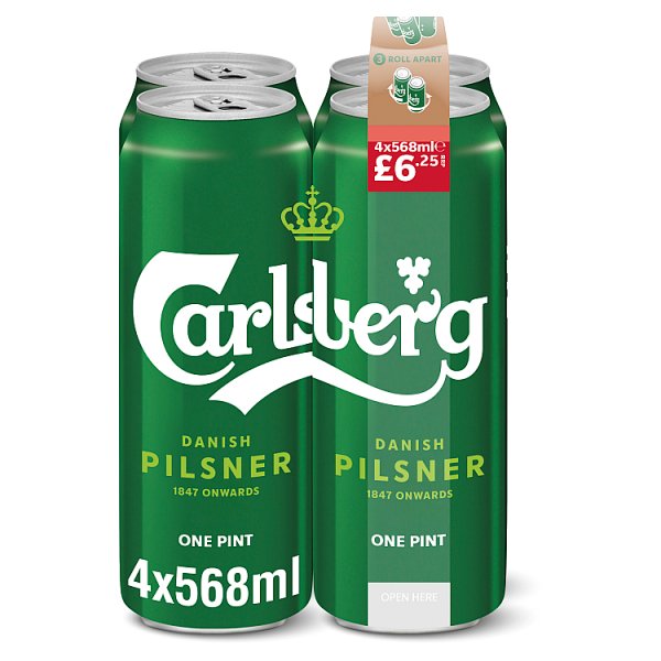 Carlsberg Pilsner 4pk Pint Cans (568ml)