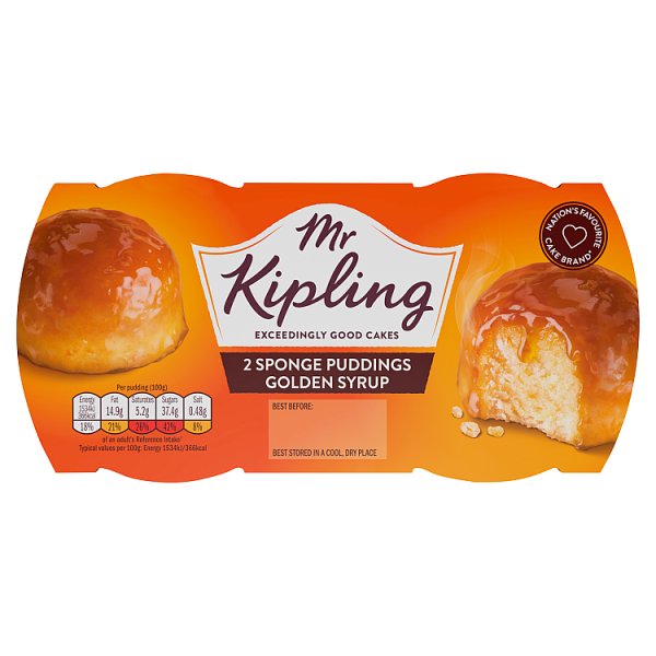 Mr Kipling Golden Syrup Sponge Pudding (2x95g)