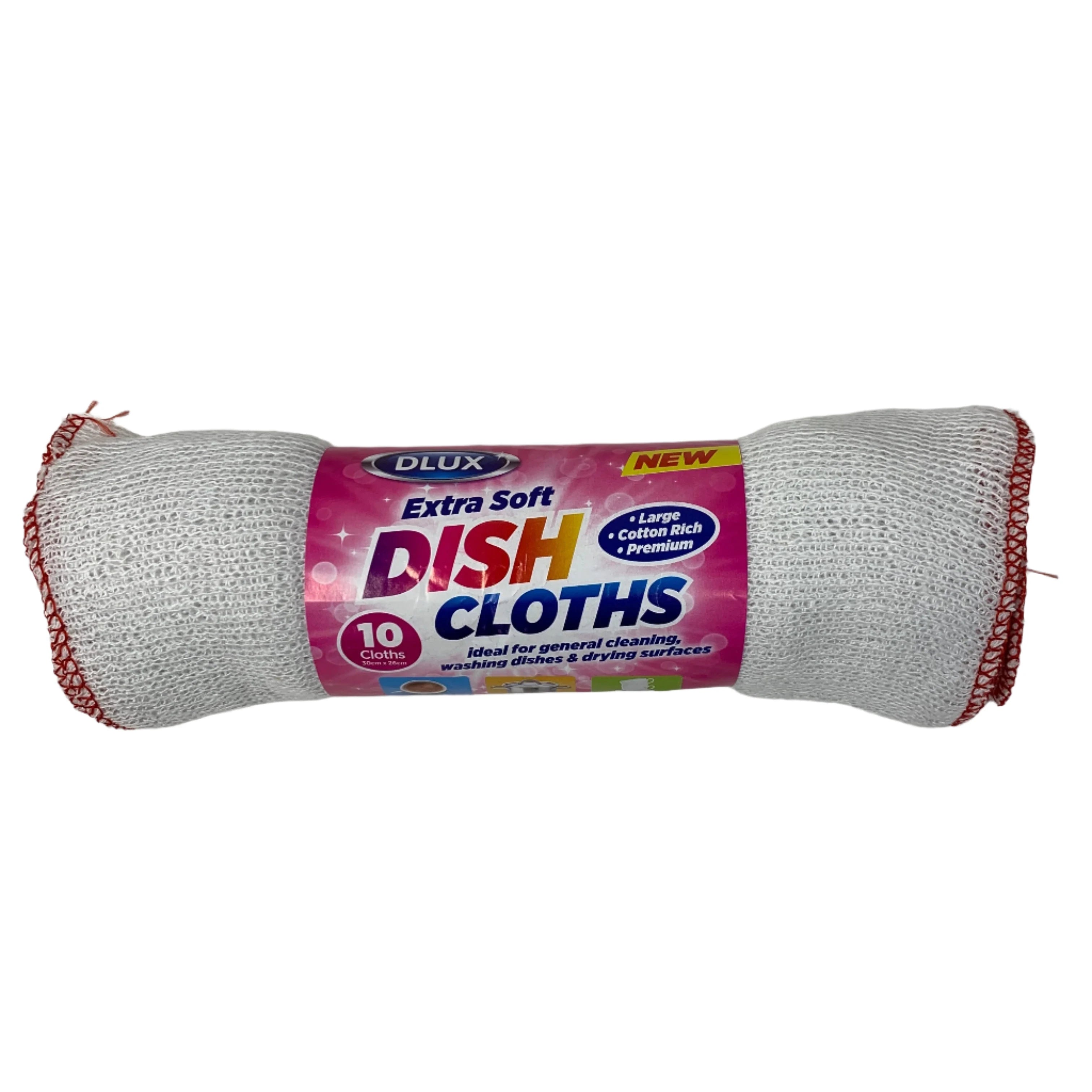 Dlux 10pk Dish Cloths