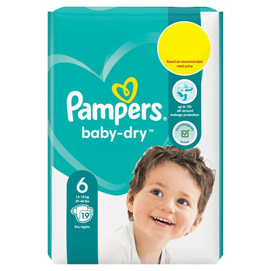 Pampers Baby-Dry Size 6, 19 Nappies