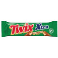 Twix Xtra hazelnut chocolate bar packaging on a white background