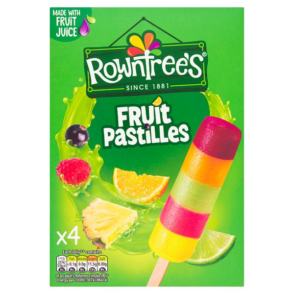 Rowntree's Fruit Pastilles 4pk Ice Lollies (260ml)