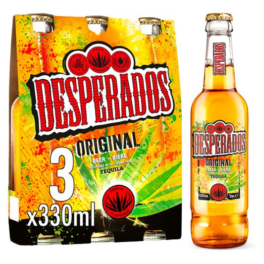 Desperados Tequila Flavoured Beer 3pk Bottles (330ml)