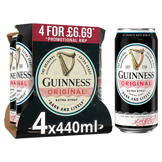 Guinness Original 4pk cans (440ml)