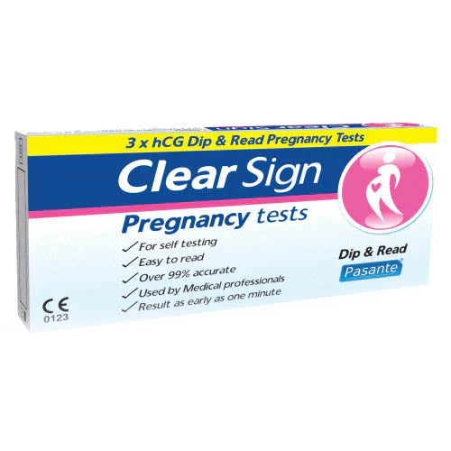 Clear Sign Pregnancy Test