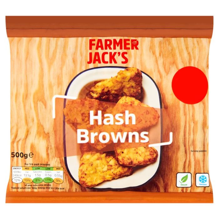 Farmer Jacks Hash Browns (500g)