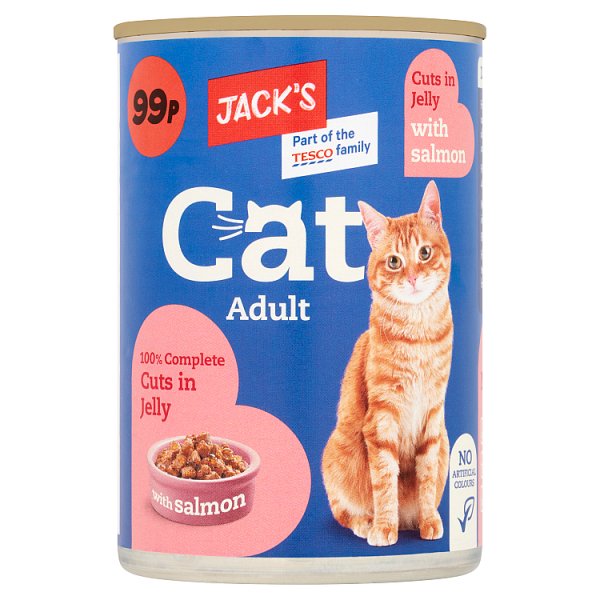 Jack's Cat Cuts in Jelly with Salmon (415g)