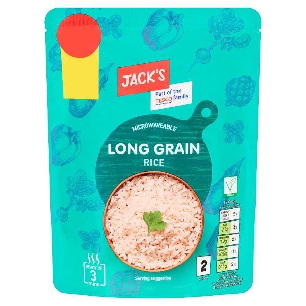 Jack's Microwaveable Long Grain Rice (250g)