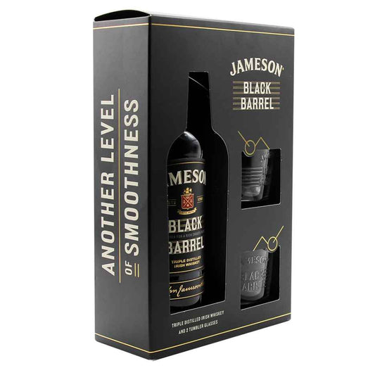 Jameson Black Barrel W/Glasses (70cl)