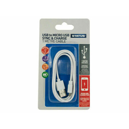 STATUS 1m Micro USB Charging Cable