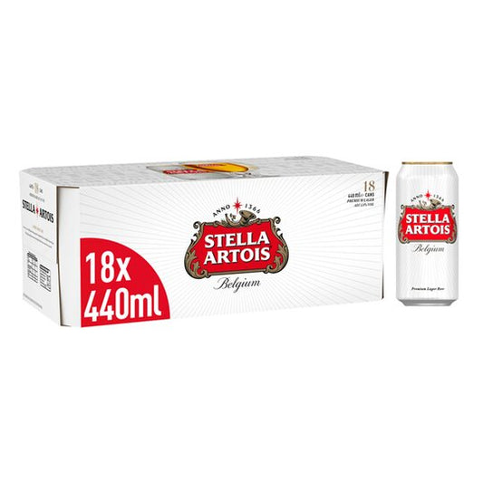 Stella Artois 18pk Cans (440ml)